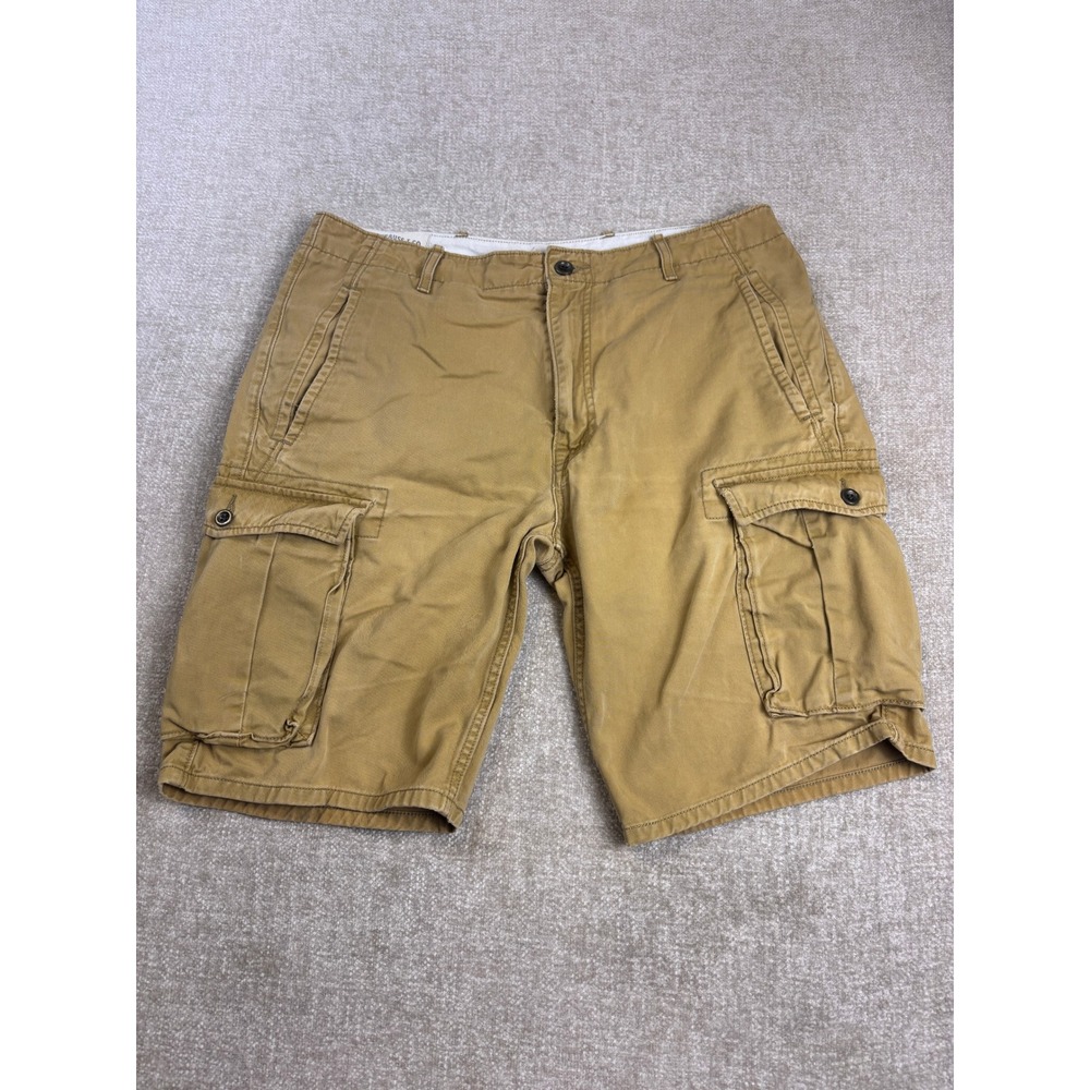 Levis Mens Cargo Shorts Tan Khaki Cotton Twill Multi Pocket W33 12463-0300